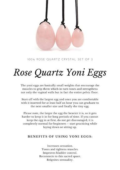 Rose Quartz Yoni Egg Set 