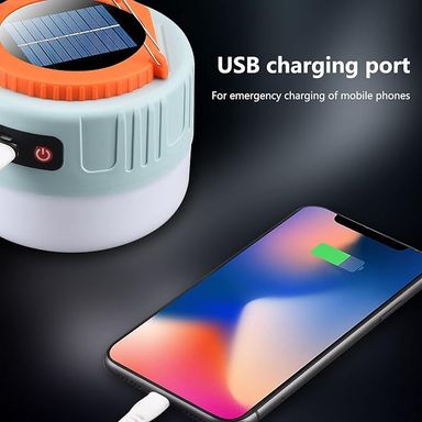 Lampe Solaire d'Urgence Multifonctionnelle avec Chargeur USB