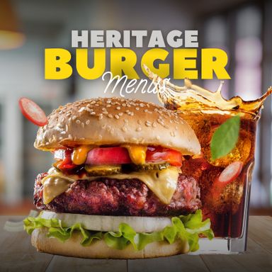 Heritage Burger Menus 