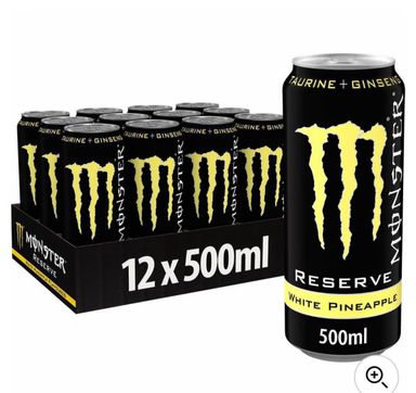 Monster reserved white pineapple 500ml BBE 06/24 