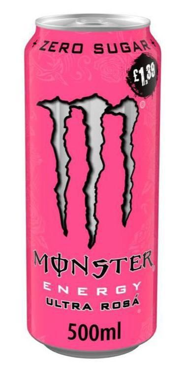 Monster ultra rosa £1.39pm 500ml BBE 28/02/25