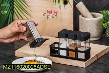 4 in 1 Mini Crystal Spice Jars With Stand 