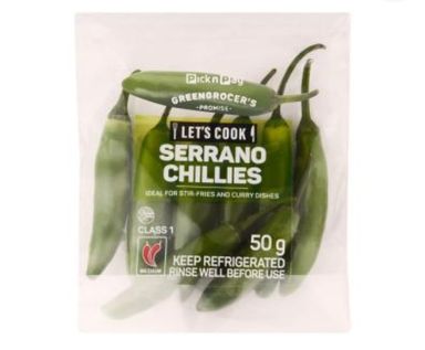 PnP Serrano Chillies 50g 