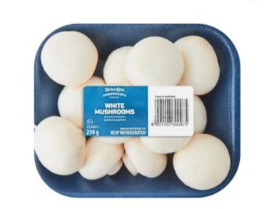 PnP White Mushrooms 250g 