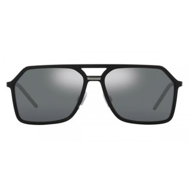 DOLCE & GABBANA 0DG6196 501/6G Black/Gunmetal / Light Grey Mirrored Black