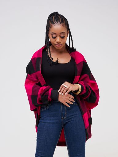 Gubi Maasai Cardigan - Fuchsia / Black