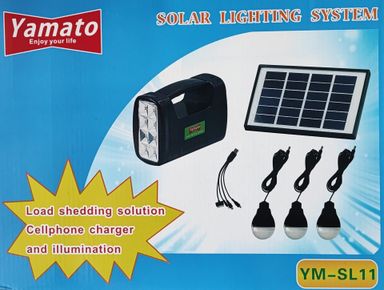 Yamato YM-SL11 3 LED Solar Portable Power Box Mobile Charger and Light