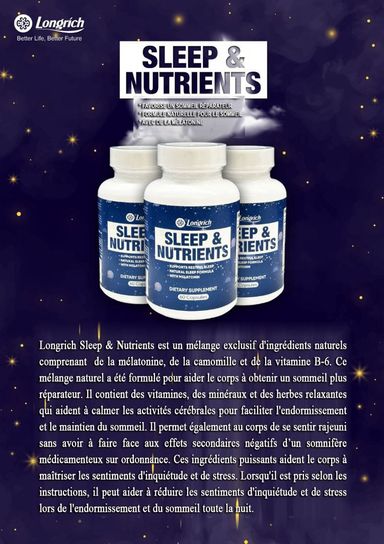 Le Sleep Nutrients de Longrich