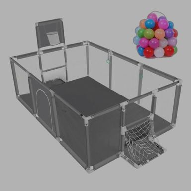 Baby Playpen - Rectangle with 30 balls