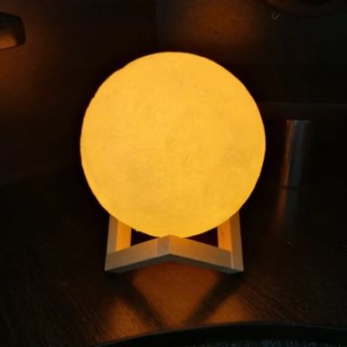 3D Power Moon Lamp with Touch Control Adjust Brightness