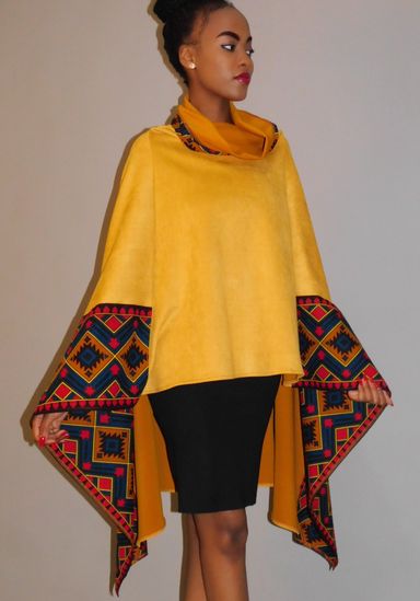 Ascili Baridi Chic Cape - Mustard