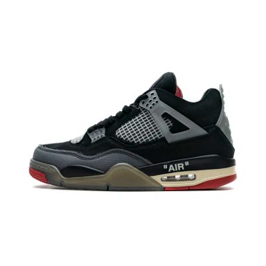 OFF White x Air Jordan 4 Retro Bred 