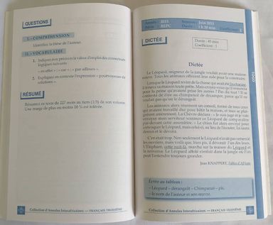 ANNALE FRANCAIS 3eme (Editions Eburnie) - 3ieme