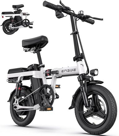 ENGWE T14 Folding Electric Bike 14'' Tires Portable E-bike, 48V 10Ah Removable Battery, 25 km/h Speed for Range of 30-70 km, City EBike for Adults Teens