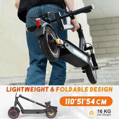 EVERCROSS EV10K PRO Electric Scooter App Control, 10'' Foldable 500W Electric Scooter Adults, E-Scooter with Battery 410WH, 3 Speed Modes, LED Display, Dual shock absorbers