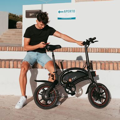 DYU D3F Folding Electric Bike - 14" Wheels, 250W Motor, 36V Battery