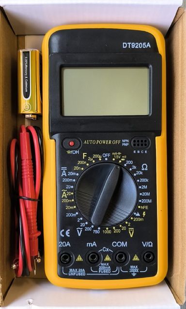 DT9205A Digital Multimeter – Voltage, Current, Resistance Measurement Tool