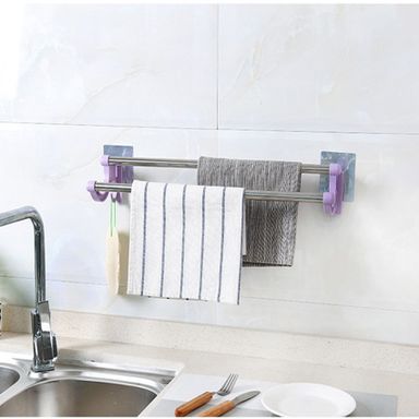 54cm self adhesive Double Pole Towel Holder