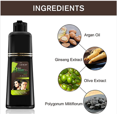 Lichen Hair Color Shampoo Dark Brown 