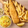 Hake, Rice, Chips & Coleslaw Meal