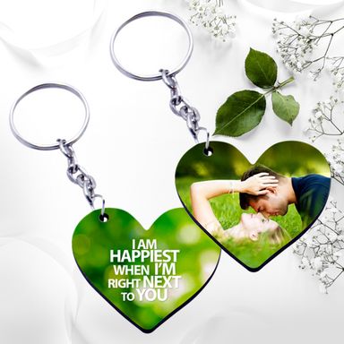 Photo Keychain - Heart shape