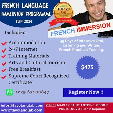 FRENCH LANGUAGE IMMERSION PROGRAMME