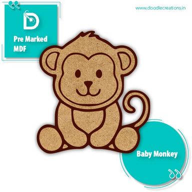 MDF Base - Baby Monkey