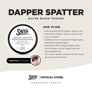 SMITH - Dapper Spatter Hair Pomade Water Based 85gr