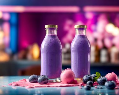 Rich Blueberry Milkshake 