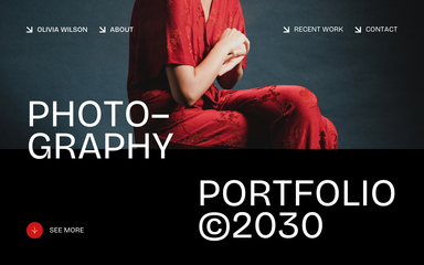 Black Modern Minimalist Photography Portofolio Desktop Prototype