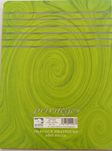 Cahier Travaux Pratiques 160 pages - Privilège + 9000