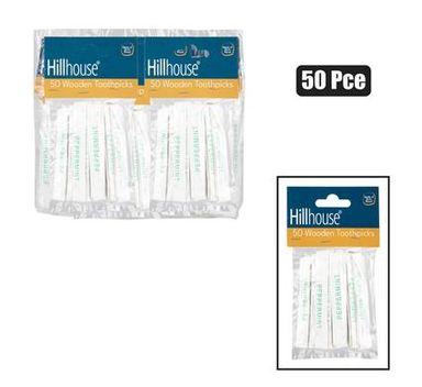 TOOTHPICKS WOODEN IN MINT WRAP (50 PIECES)