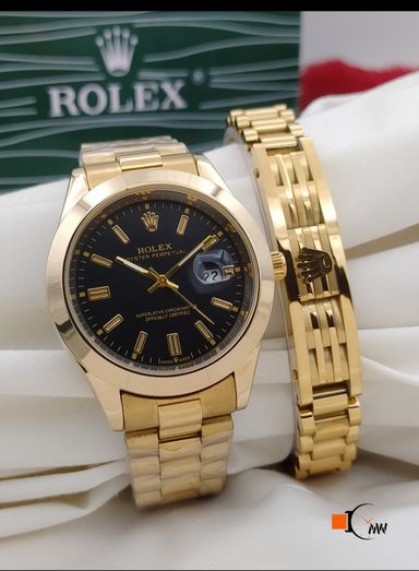 ROLEX  GENTS COLLECTION  WATCH STAINLESS STEEL CHAIN  DATE WORKING  BRESLET