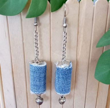 Denim Earrings