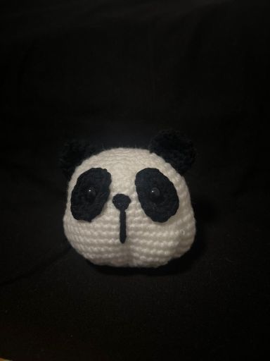 Crochet panda keychain