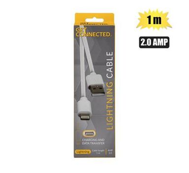 USB CABLE LIGHTNING 2.0 AMP 1 Meter 