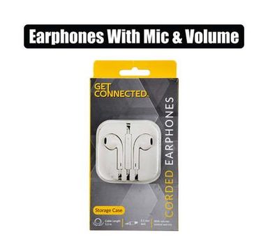 EARPHONES WITH MIC AND VOLUME CONTROL