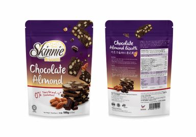 Skinnie Biscotti 100gram - chocolate Almond