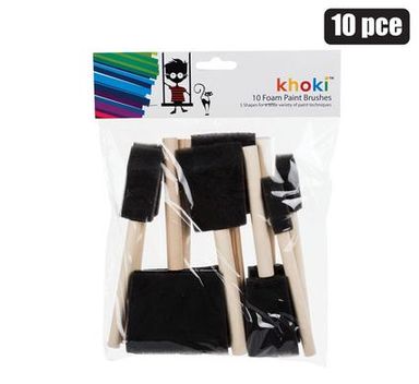 PAINT BRUSHES SPONGE-TIP 10 PIECES