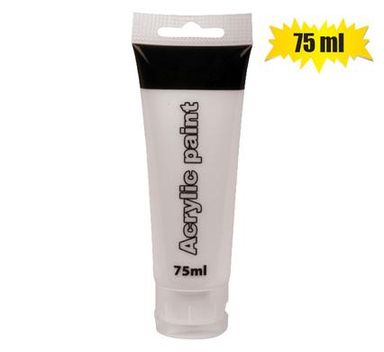 PAINT ACRYLIC TUBE 75ml WHITE