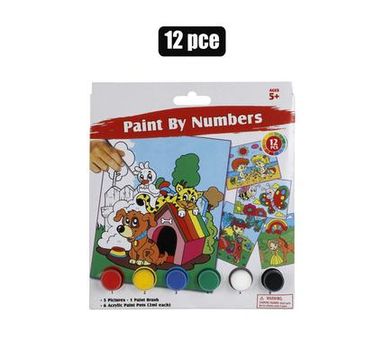 PAINT-BY-NUMBERS KIDS 12 PIECES