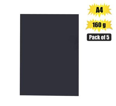 BOARD A4 160g SHEET BLACK 10 PACK