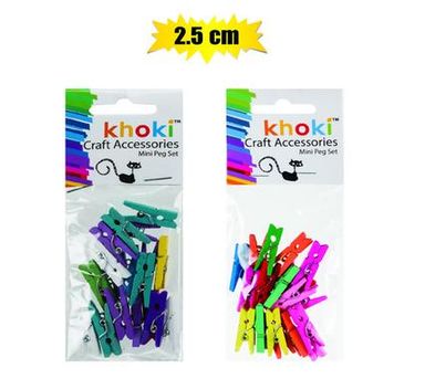 MINI WOODEN PEG CLIP 20 PIECES (1 BAG)