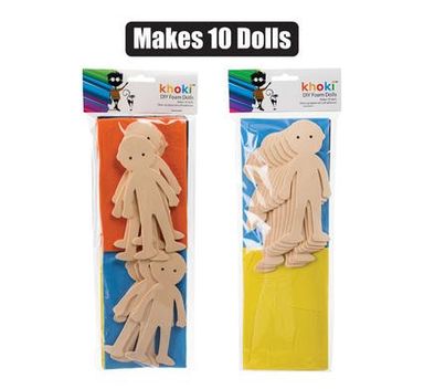 FOAM DOLLS (1 PACK - MAKES 10 DOLLS)