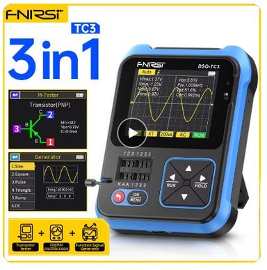 FNIRSI DSO-TC3 Digital Oscilloscope Transistor Tester Signal Generator