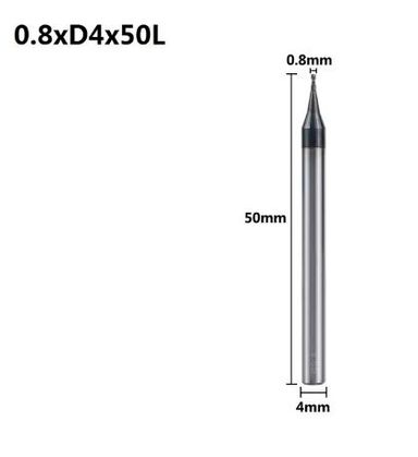 2 Flute Micro Flat End Mill 0.8mm Mini CNC Router Bit