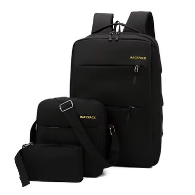 Sac à dos Oxford unisexe avec chargeur Usb, grande capacité, 17 pouces, pour ordinateur portable, voyage d'affaires, sac à dos d'école décontracté, lot de 3