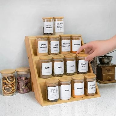 3 Tier bamboo Spice Rack