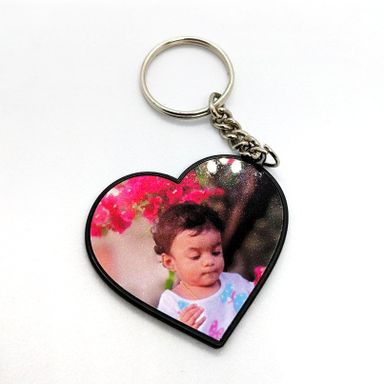 Photo keychain Double side - Heart 