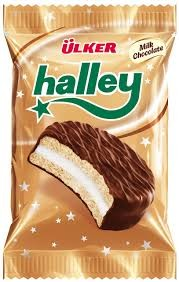 Ulker Halley Milk Chocolate Coated Sandwich Biscuit Filled with Marshmallow